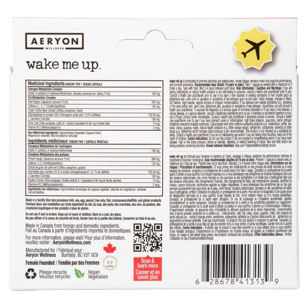 Aeryon Wellness WAKE ME UP, 12 Capsules - Image 2