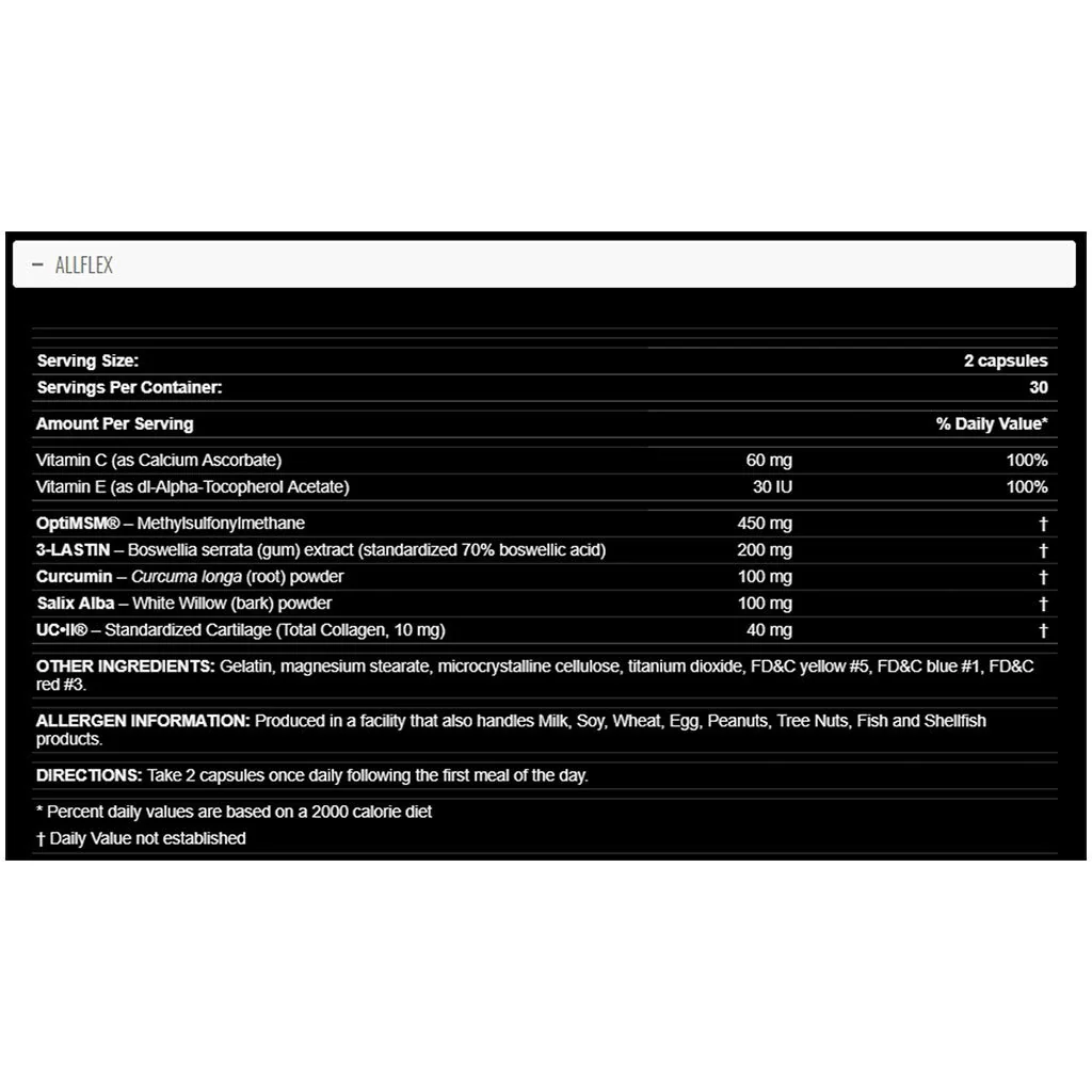 Allmax ALLFLEX RAPID JOINT RECOVERY, 60 Capsules - Image 2
