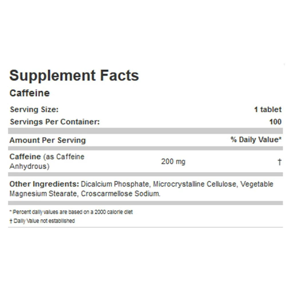 Allmax CAFFEINE (200mg), 100 Tabs - Image 2