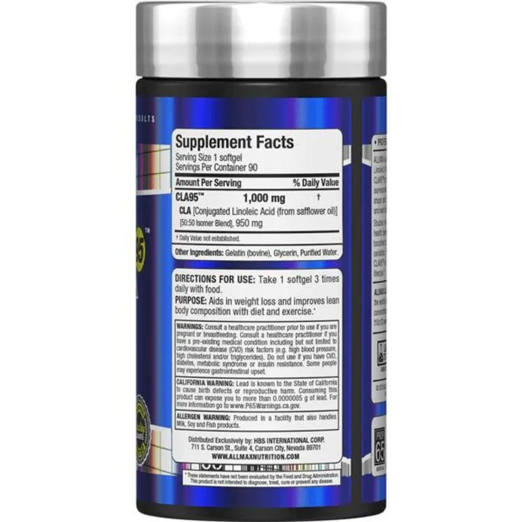 Allmax CLA 95, 90 Softgels - Image 2