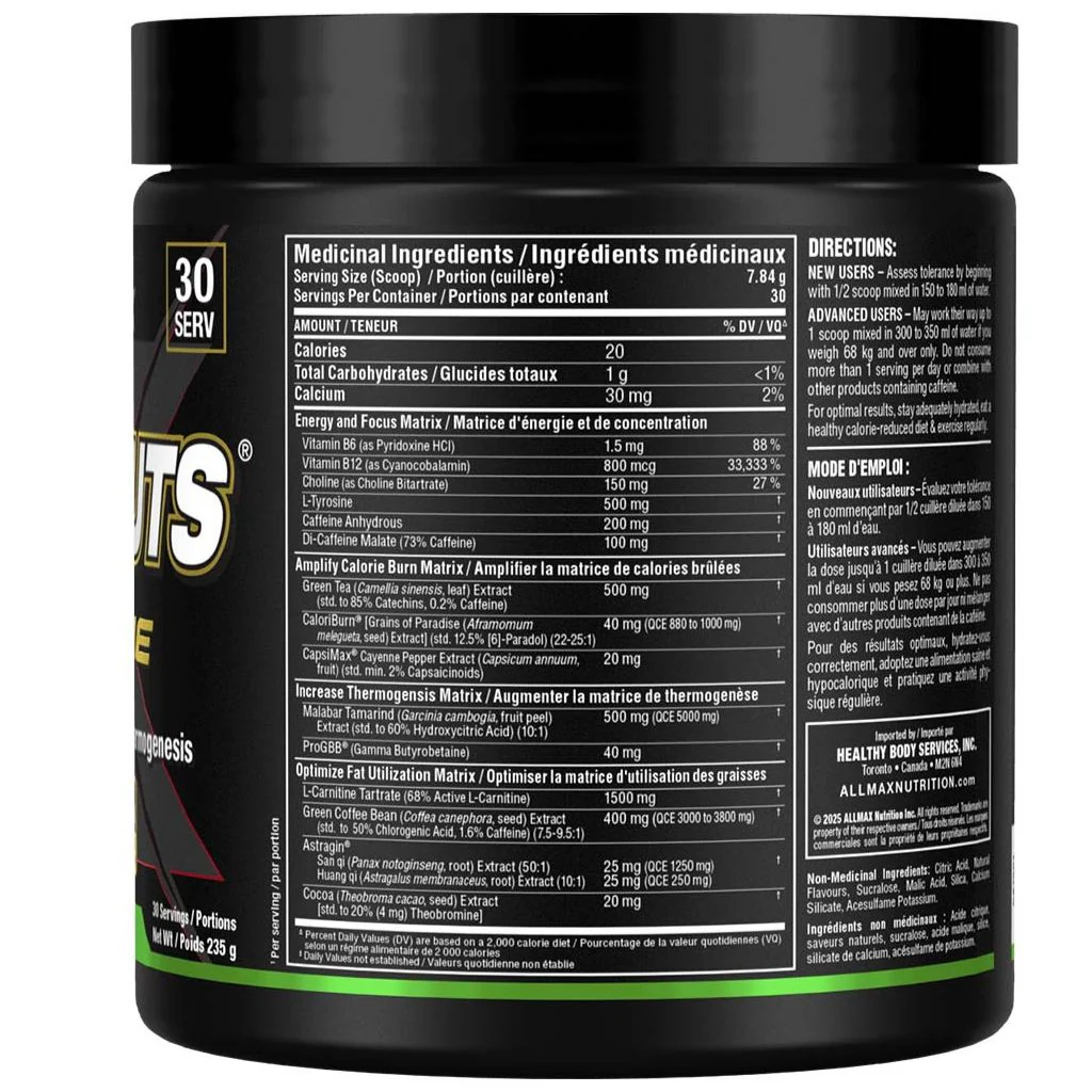 Allmax RAPIDCUTS XTREME BOGO Deal, 2 x 30 Servings - Image 2