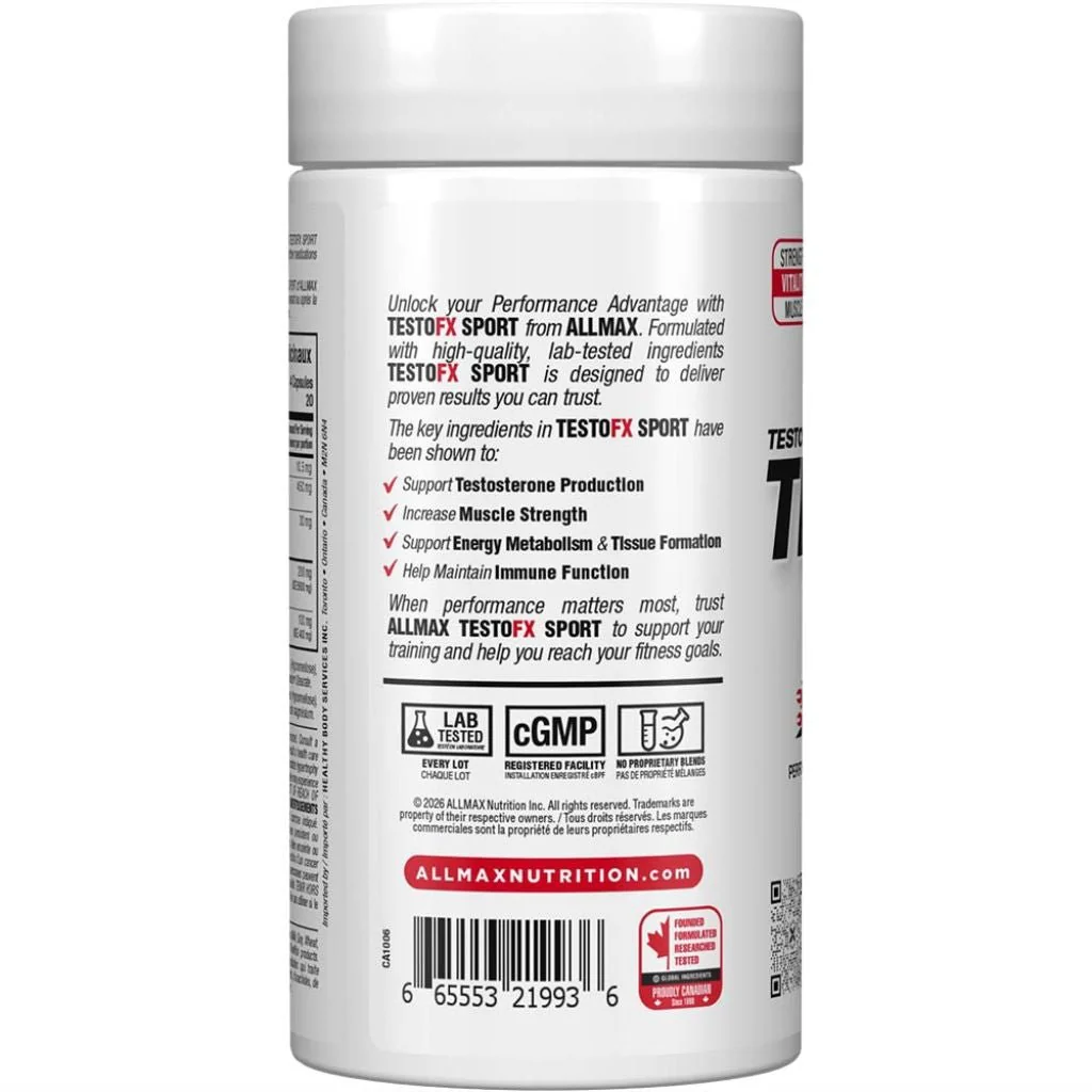 Allmax TESTOFX SPORT, 80 Capsules - Image 3