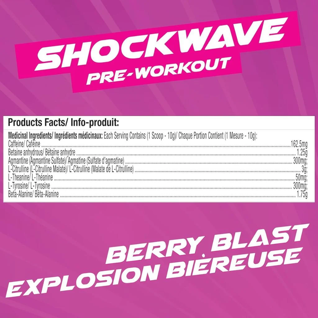 Base Pro Nutrition SHOCKWAVE PRE-WORKOUT, 40 Servings - Image 5