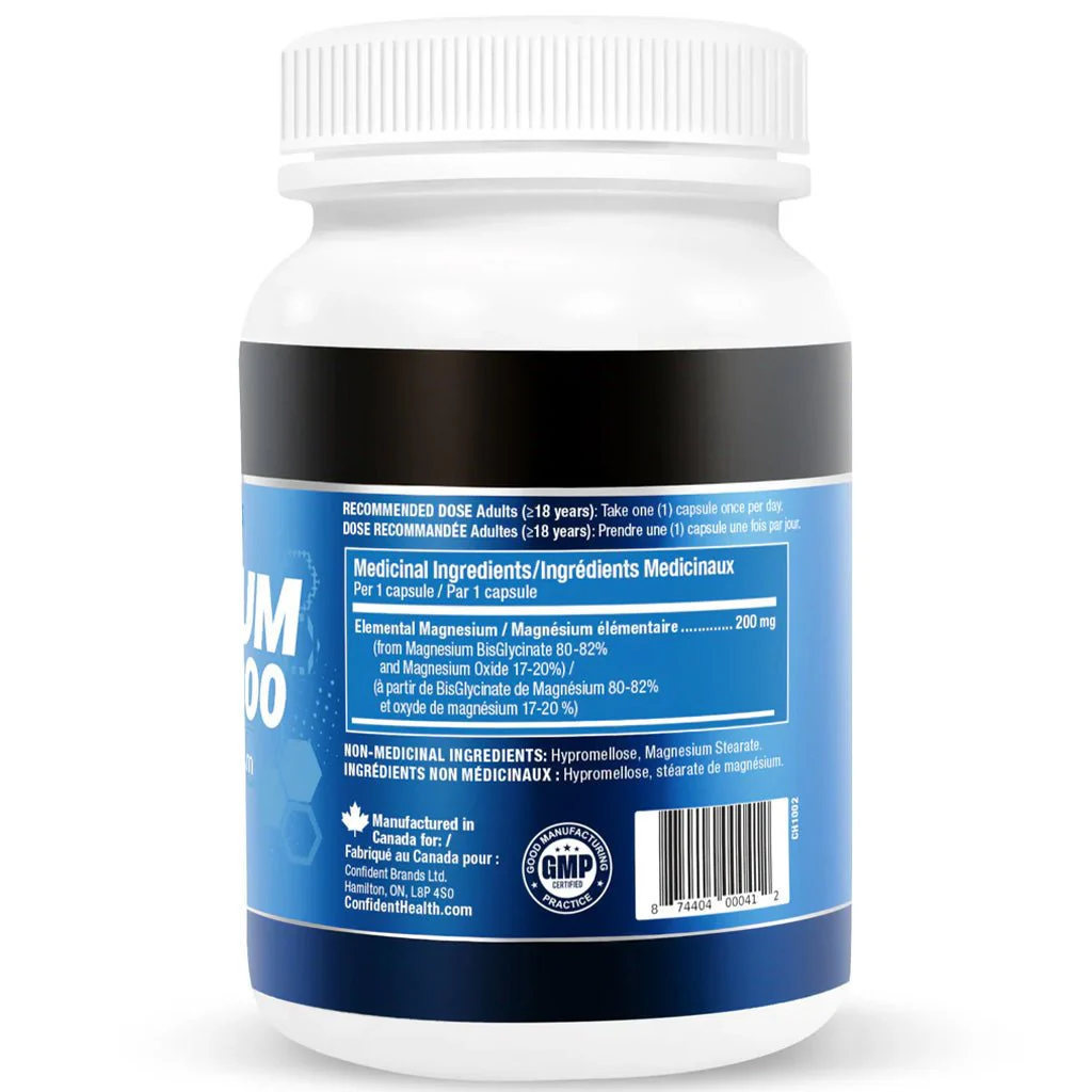 Confident Health MAGNESIUM 200, 120 VCaps - Image 2
