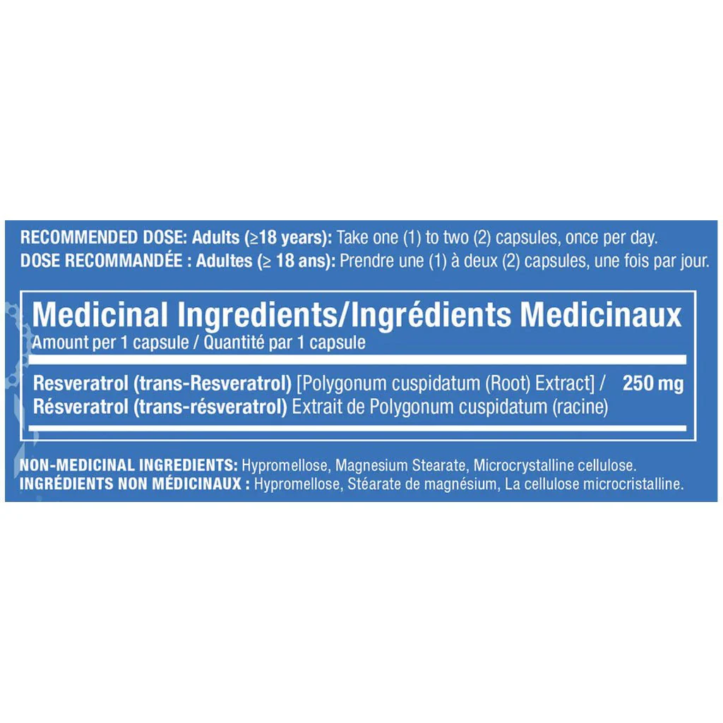 Confident RESVERATROL (Longevity) 250, 90 VCaps - Image 2
