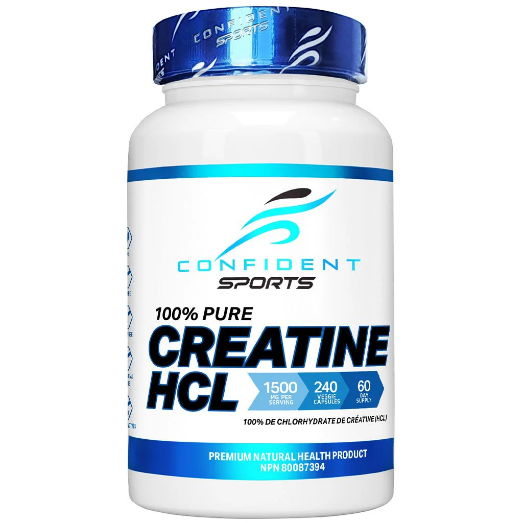 Confident Sports 100% PURE CREATINE HCL, 240 VCaps