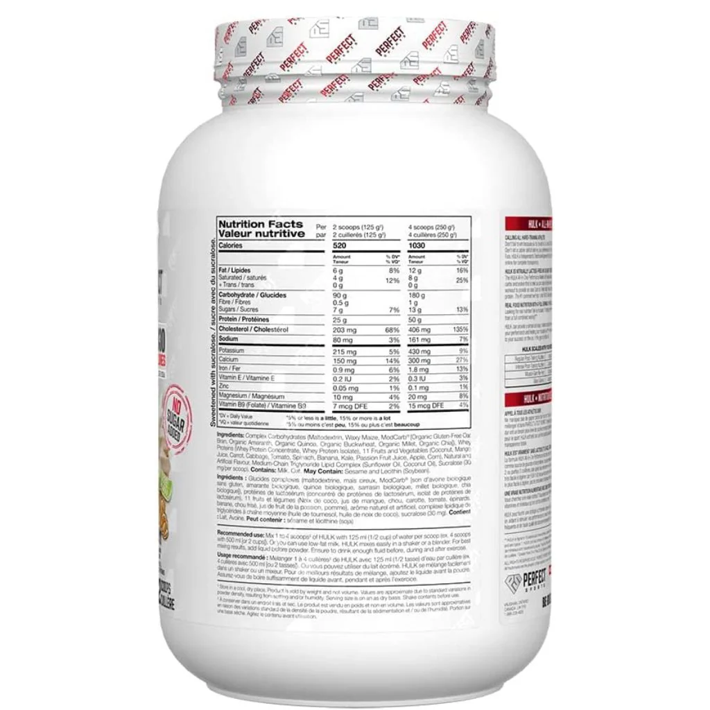 DENTED Perfect Sports HULK CLEAN MASS GAINER, 3lb - Image 3