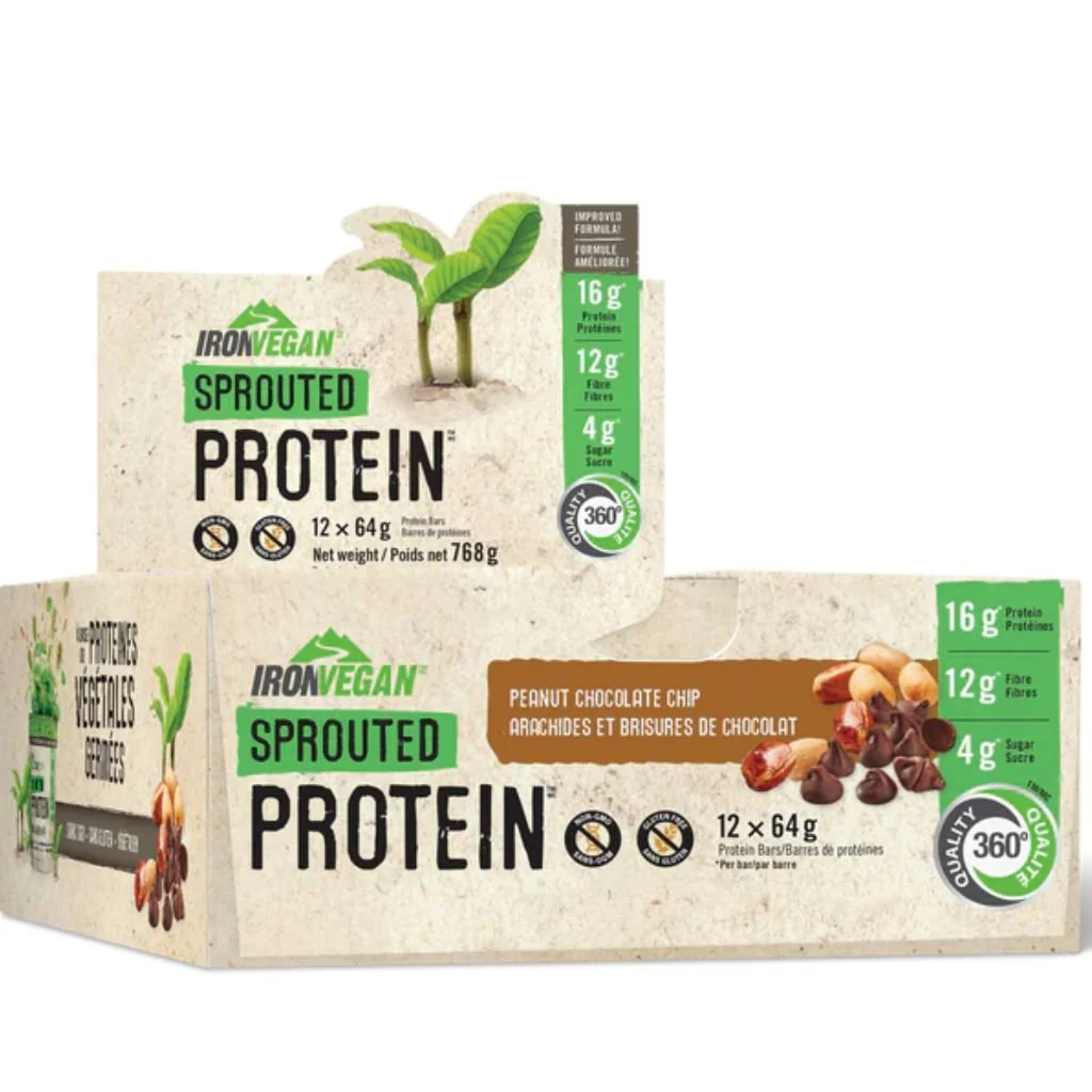 Iron Vegan SPROUTED PROTEIN BARS, 12/box - Image 2