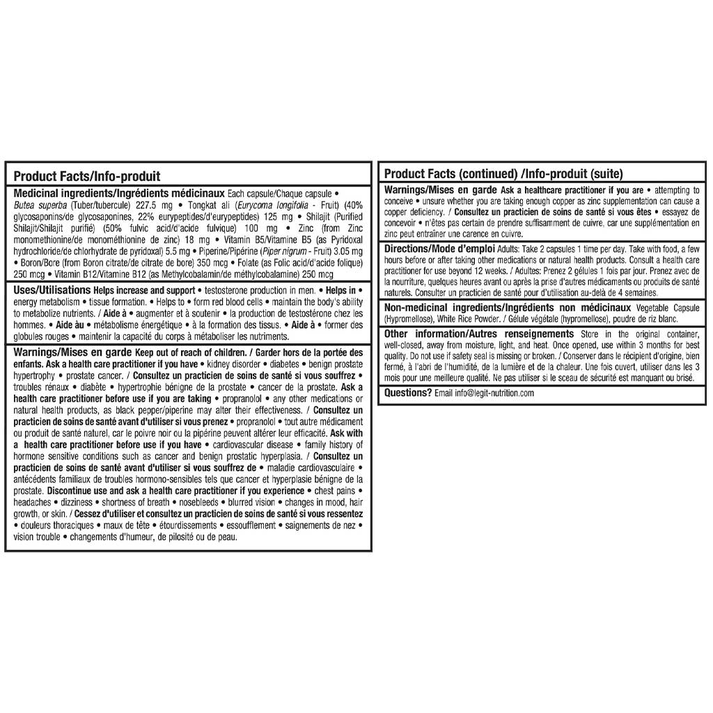 Legit Nutrition TESTO SURGE, 30 Servings - Image 2