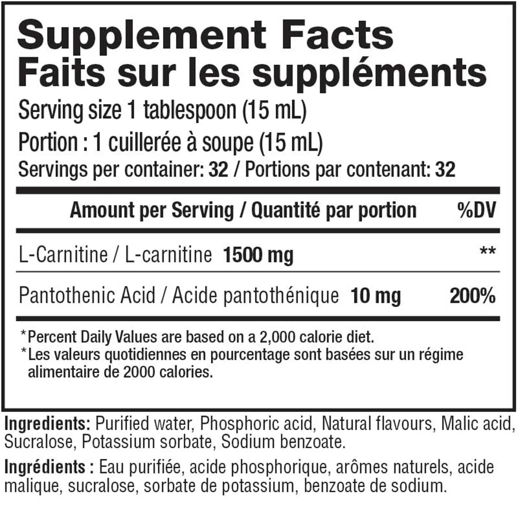 Mammoth LIQUID L-CARNITINE 1500, 32 Servings - Image 3