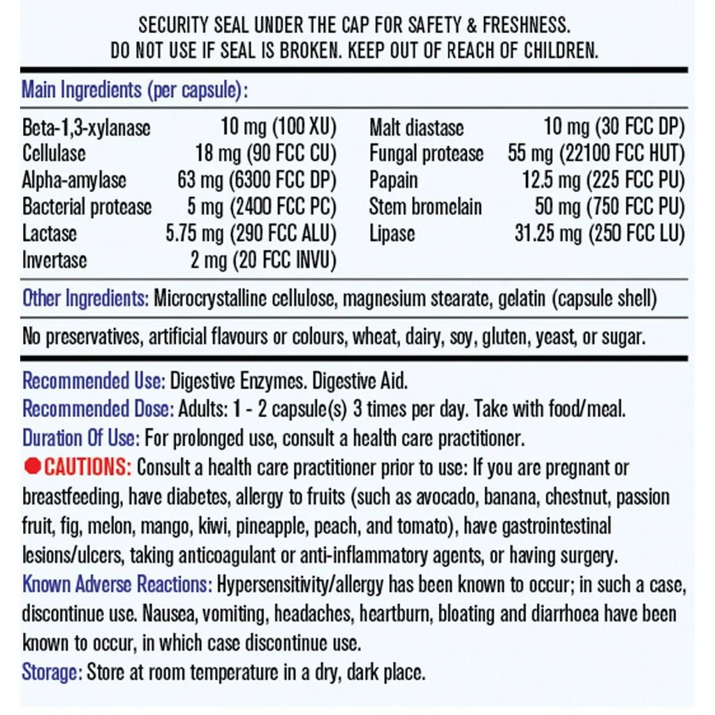 MapleLife DIGESTIVE ENZYMES, 90 Capsules - Image 2