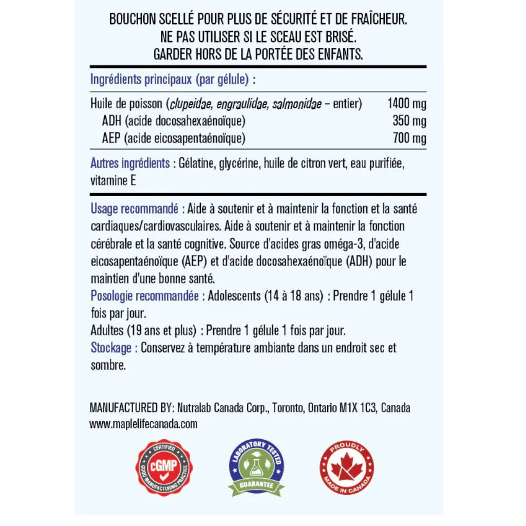MapleLife ULTRA OMEGA-3, 90 Softgels - Image 3
