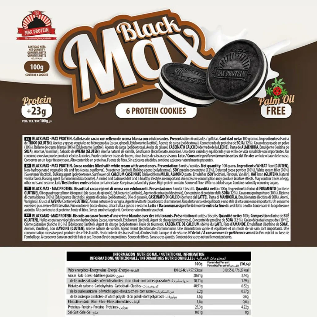 Max Protein BLACKMAX PROTEIN COOKIES (OREOS) - 72 Cookies/Box - Image 2