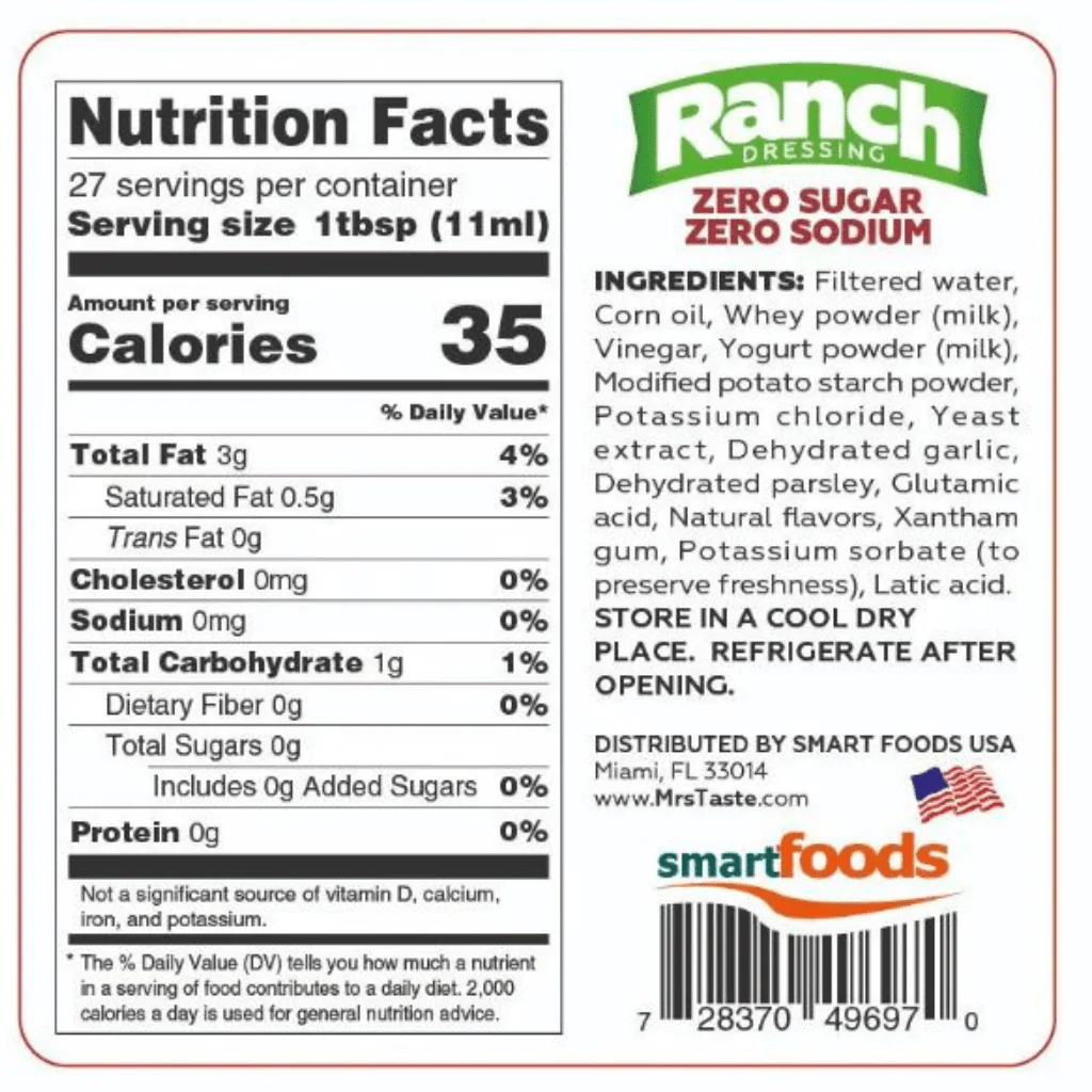 Mrs Taste ZERO SUGAR DRESSINGS, 300ml - Image 4