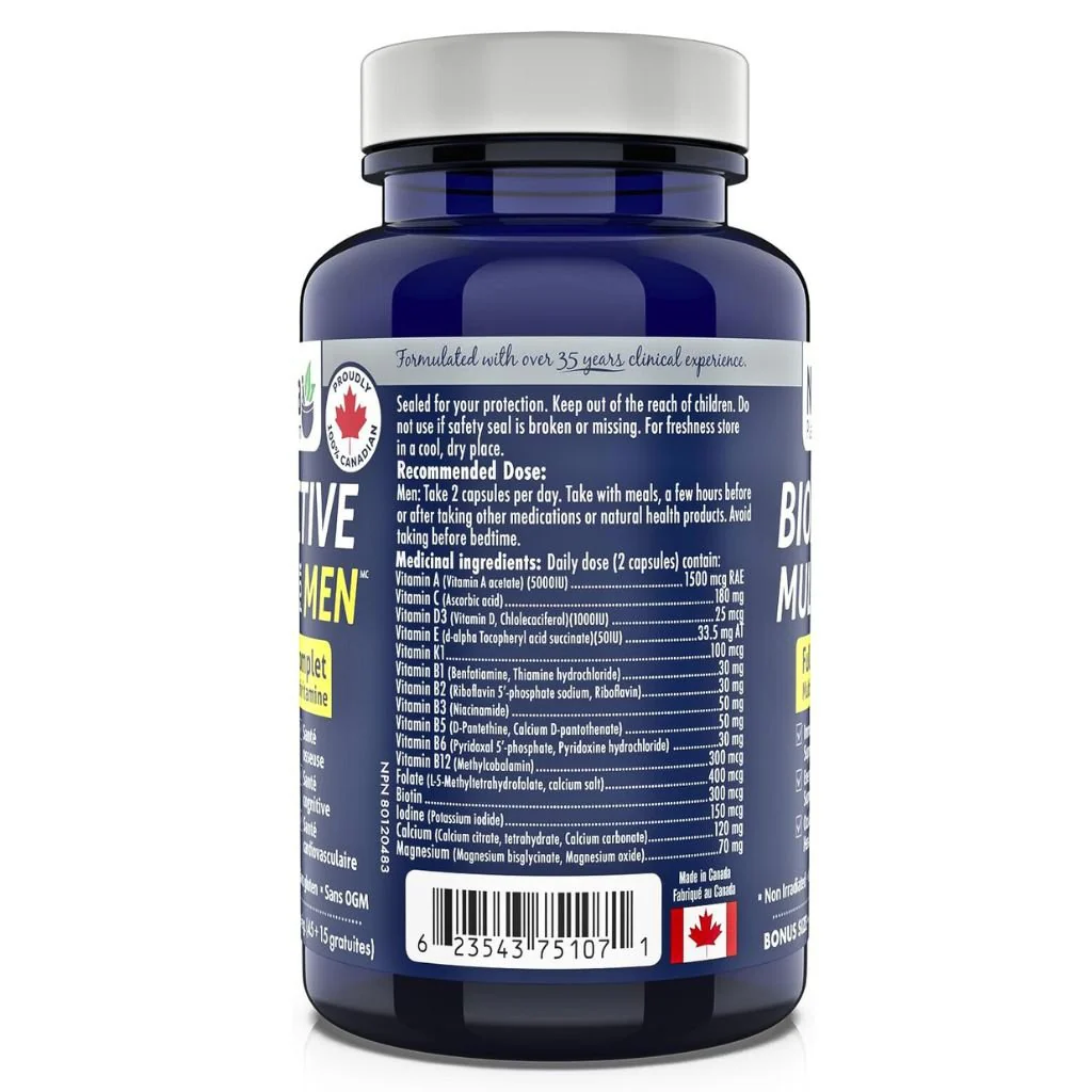 Naka Platinum BIOACTIVE MULTI FOR MEN, 60 VCaps - Image 2