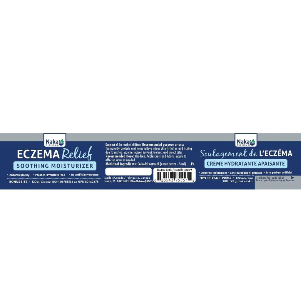 Naka Platinum ECZEMA RELIEF SOOTHING MOISTURIZER, 120ml - Image 2