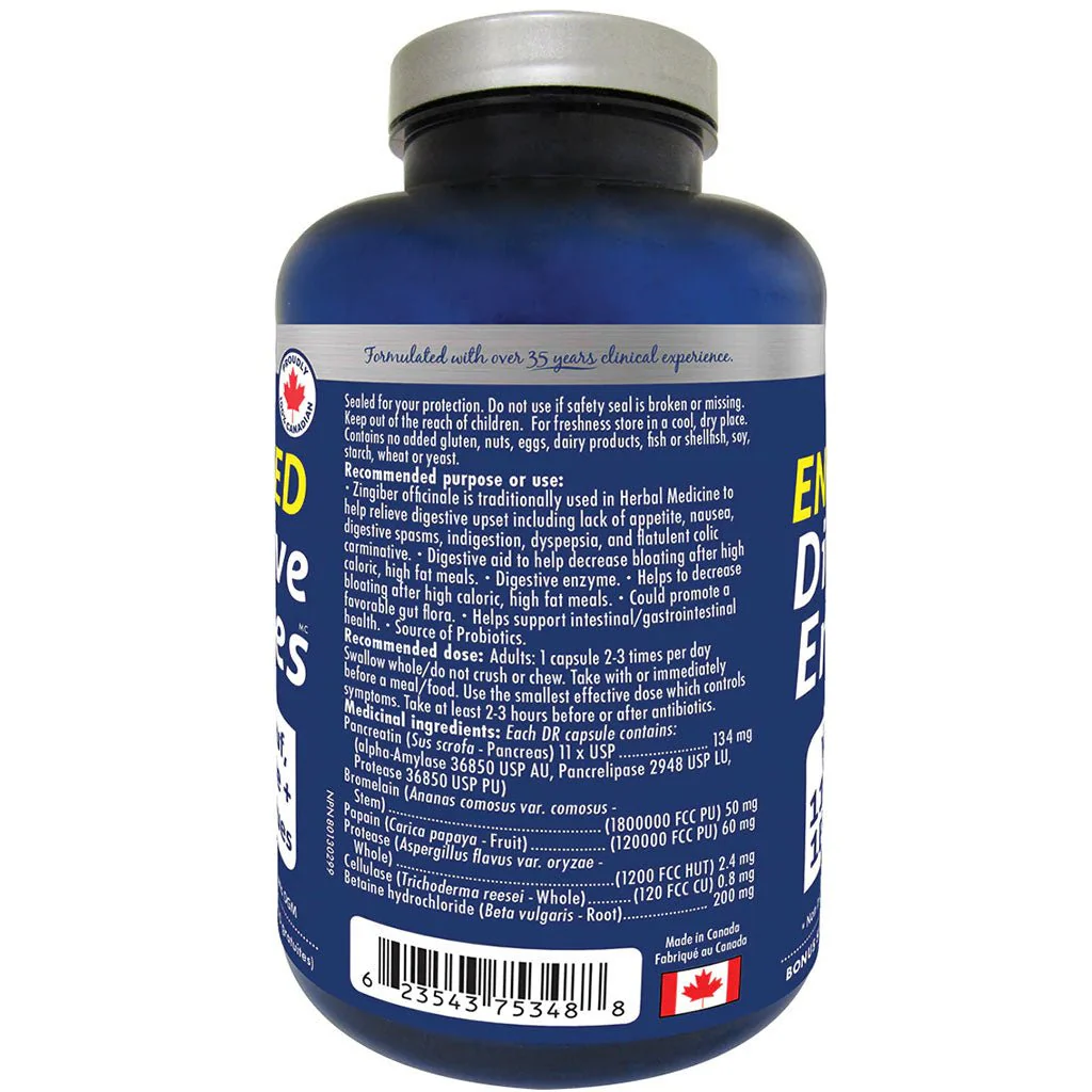 Naka Platinum ENHANCED DIGESTIVE ENZYMES w/ OX BILE, 120 VCaps - Image 2