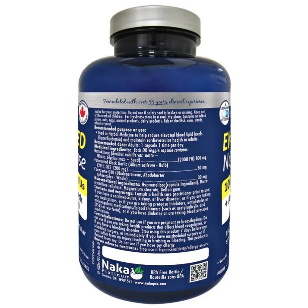 Naka Platinum ENHANCED NATTOKINASE, 75 VCaps - Image 2