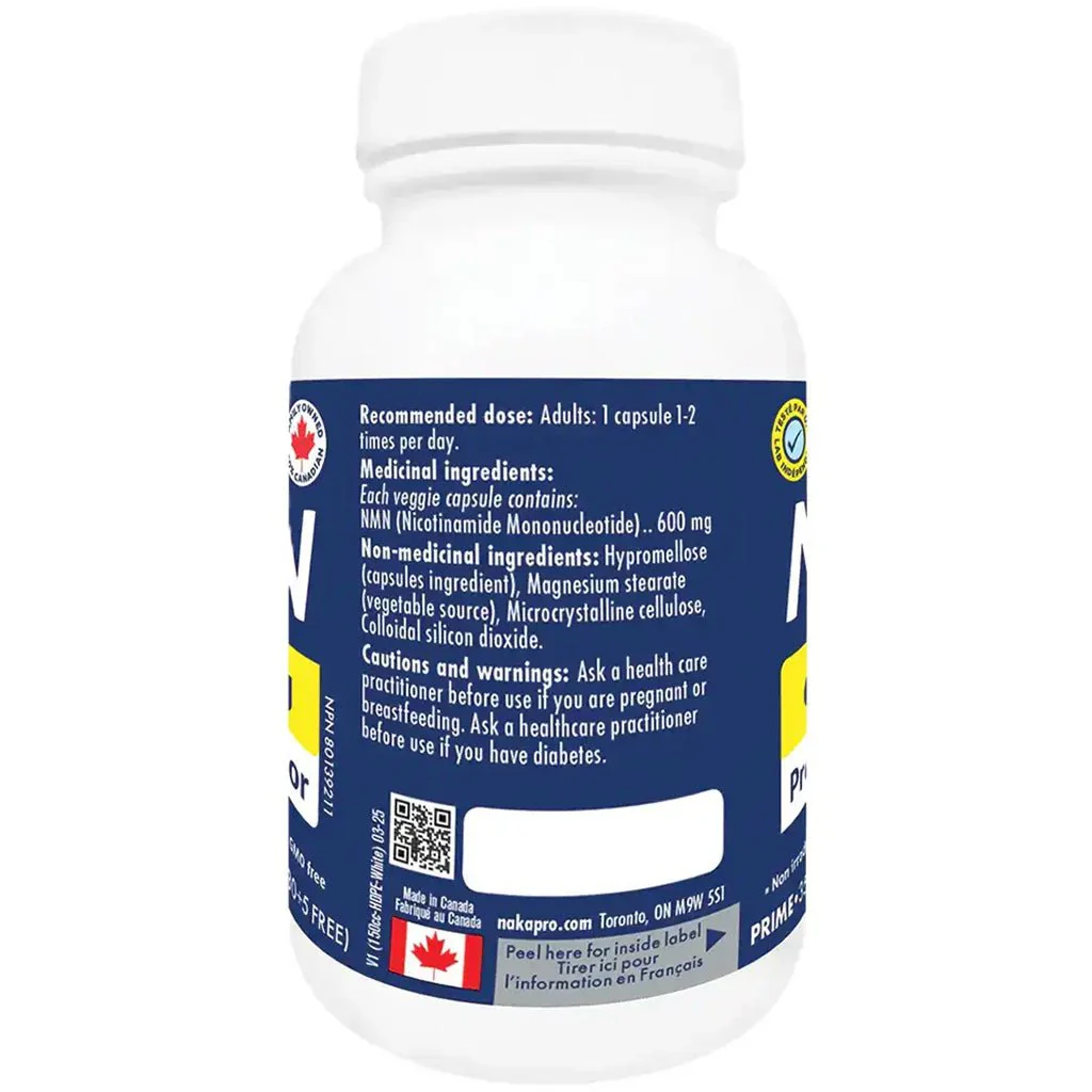 Naka Platinum NMN 600mg, 35 VCaps - Image 2