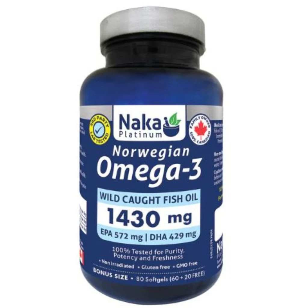 Naka Platinum NORWEGIAN OMEGA-3, 80 Softgels