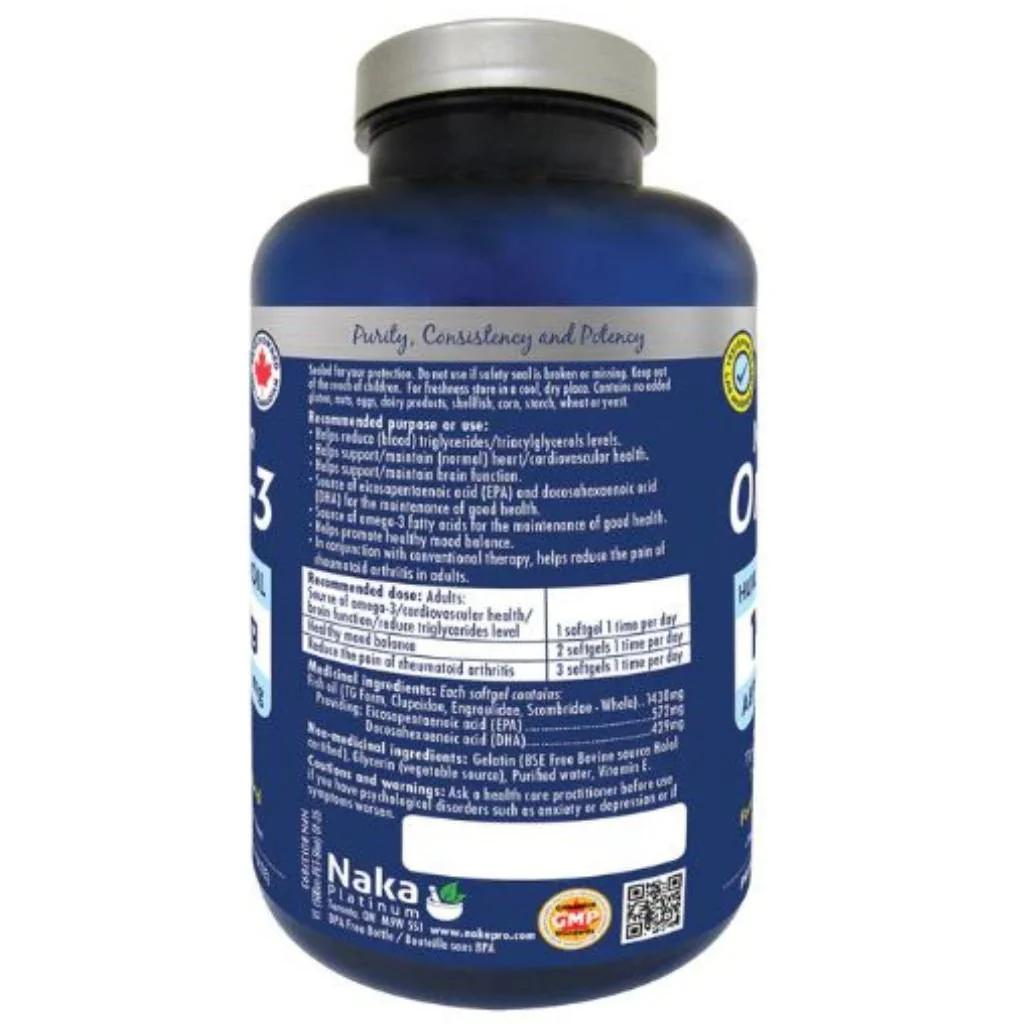Naka Platinum NORWEGIAN OMEGA-3, 80 Softgels - Image 2