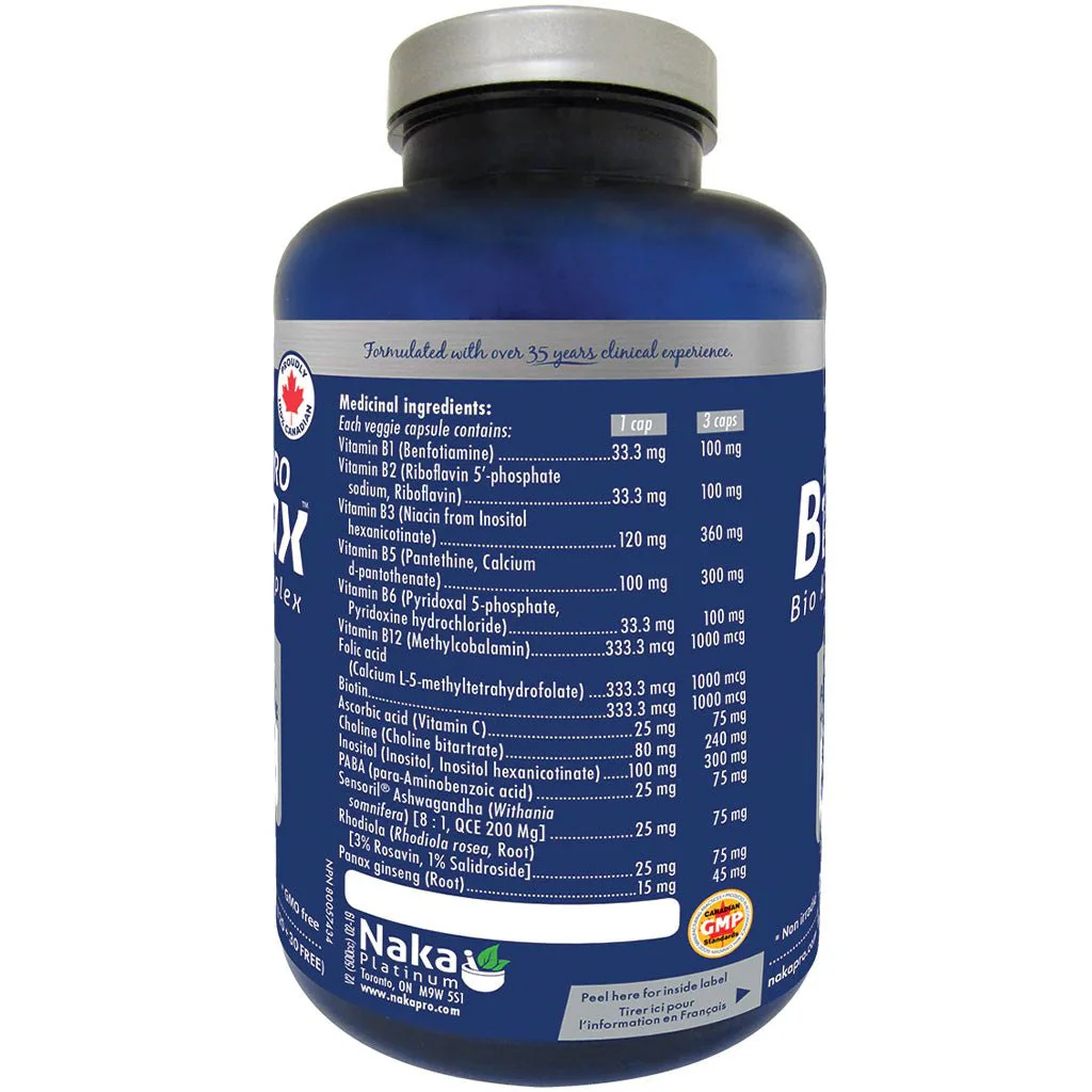 Naka Platinum BIOMAX METHLATED (B Complex), 150 VCaps - Image 2