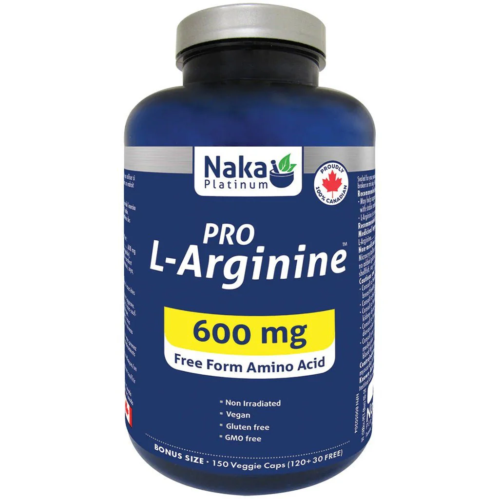 Naka Platinum PRO L-ARGININE (600mg), 150 VCaps