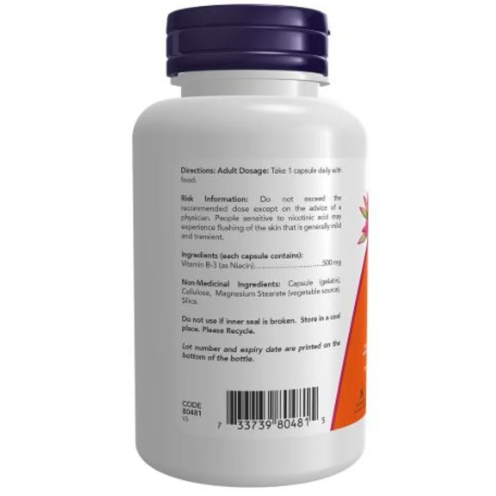 Now NIACIN 500mg, 100 VCaps - Image 2