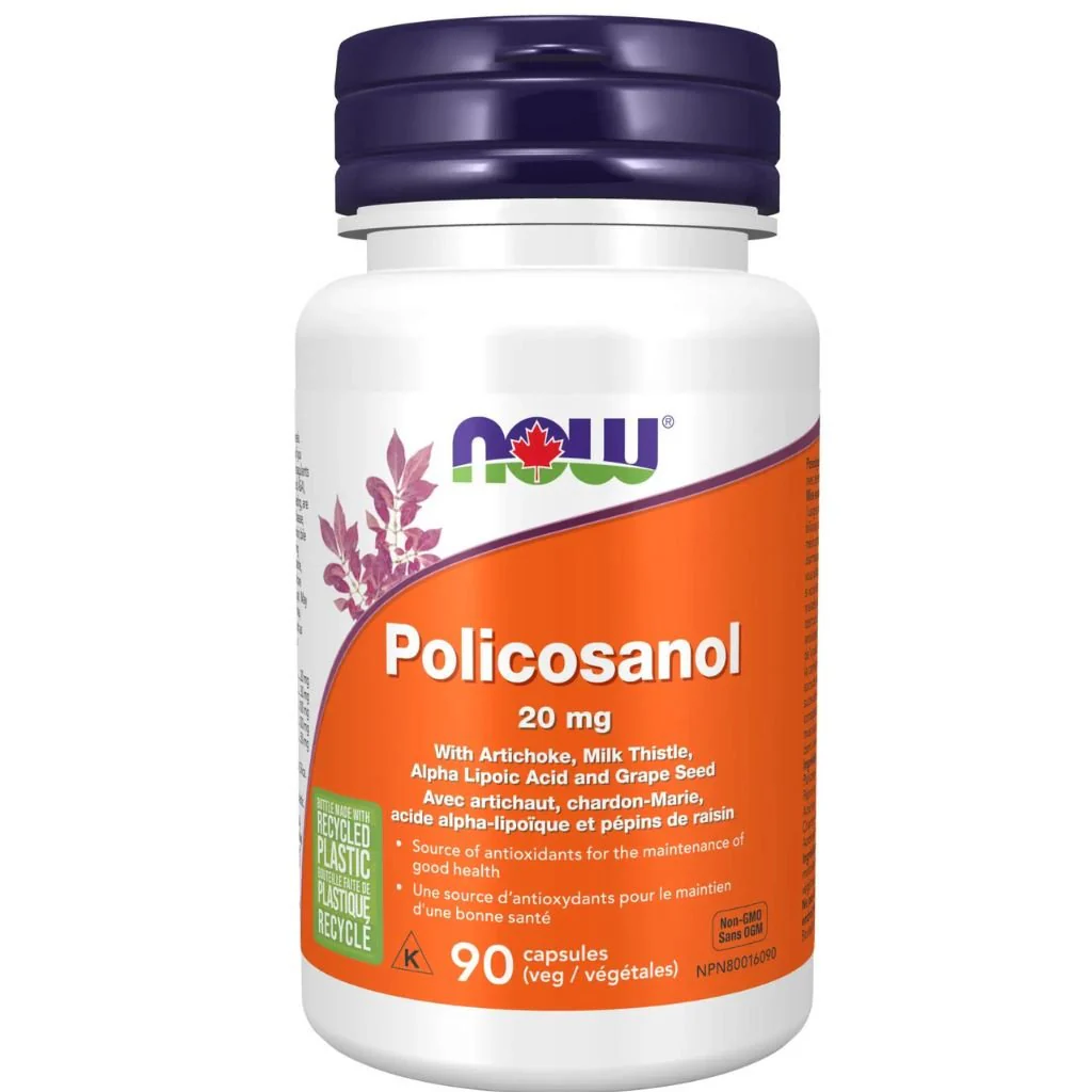 Now POLICOSANOL (Cholesterol Support) 20mg, 90 VCaps