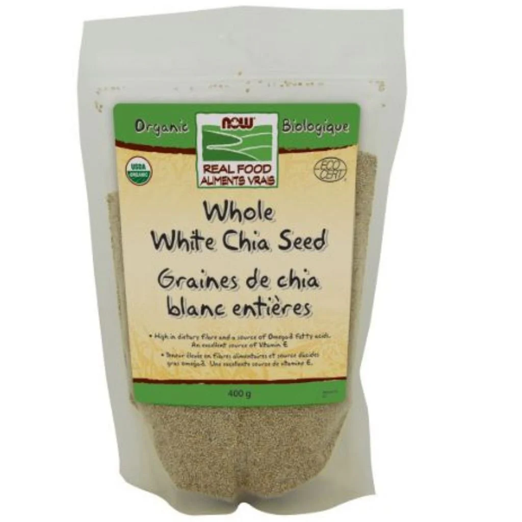 Now WHOLE WHITE CHIA SEEDS, 400g