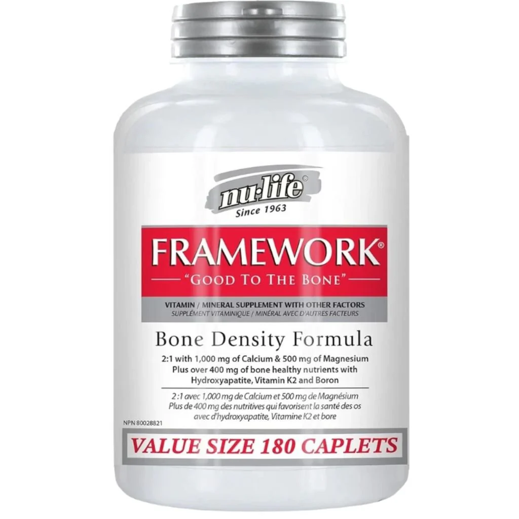 Nu-Life FRAMEWORK Bone Density Formula, 180 Caplets
