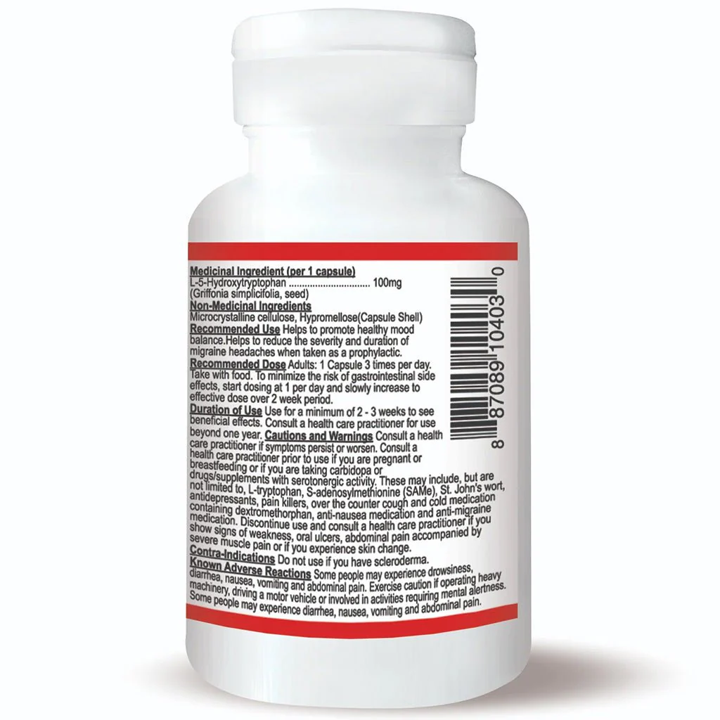 Nutridom 5-HTP 100, 60 VCaps - Image 2
