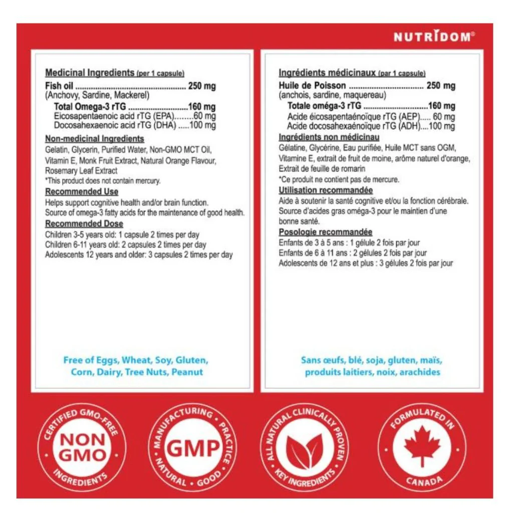 Nutridom KIDS OMEGA 3, 120 Softgels - Image 2