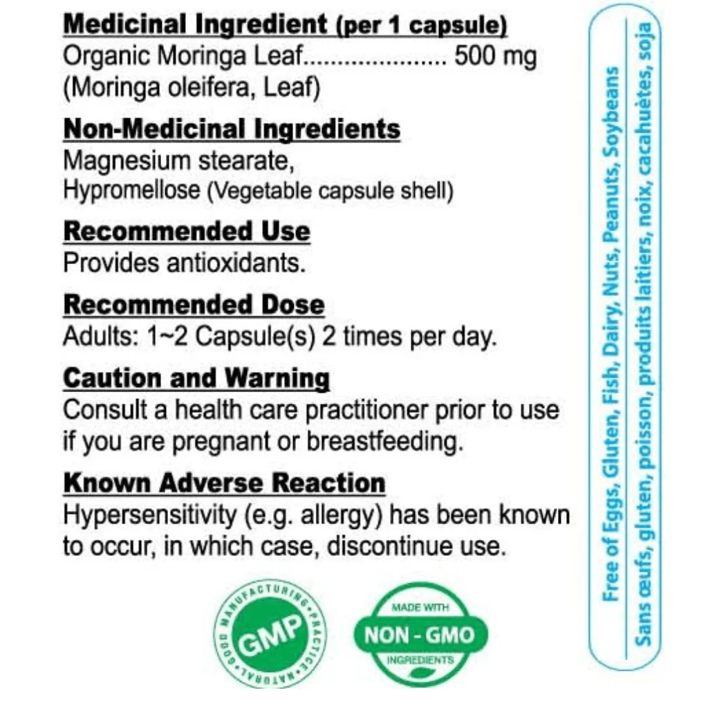 Nutridom MORINGA LEAF, 120 VCaps - Image 2