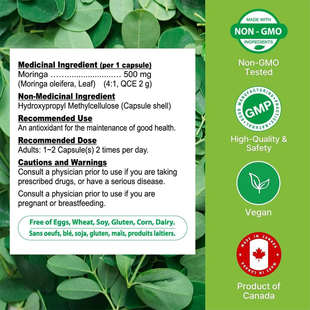 Nutridom PREMIUM MORINGA 4X CONCENTRATED, 120 VCaps - Image 2