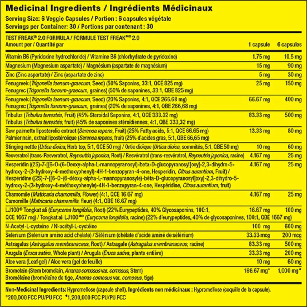 PharmaFreak TEST FREAK 2.0, 180 VCaps - Image 3