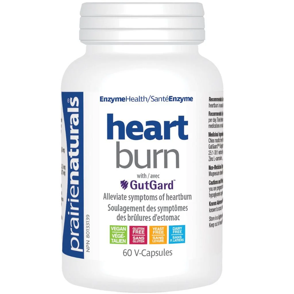 Prairie Naturals HEART BURN, 60 VCaps