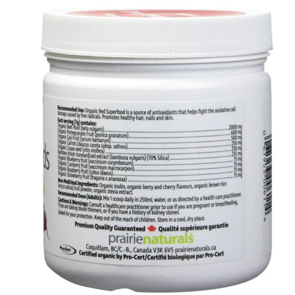Prairie Naturals ORGANIC RED SUPERFOODS, 210g - Image 3