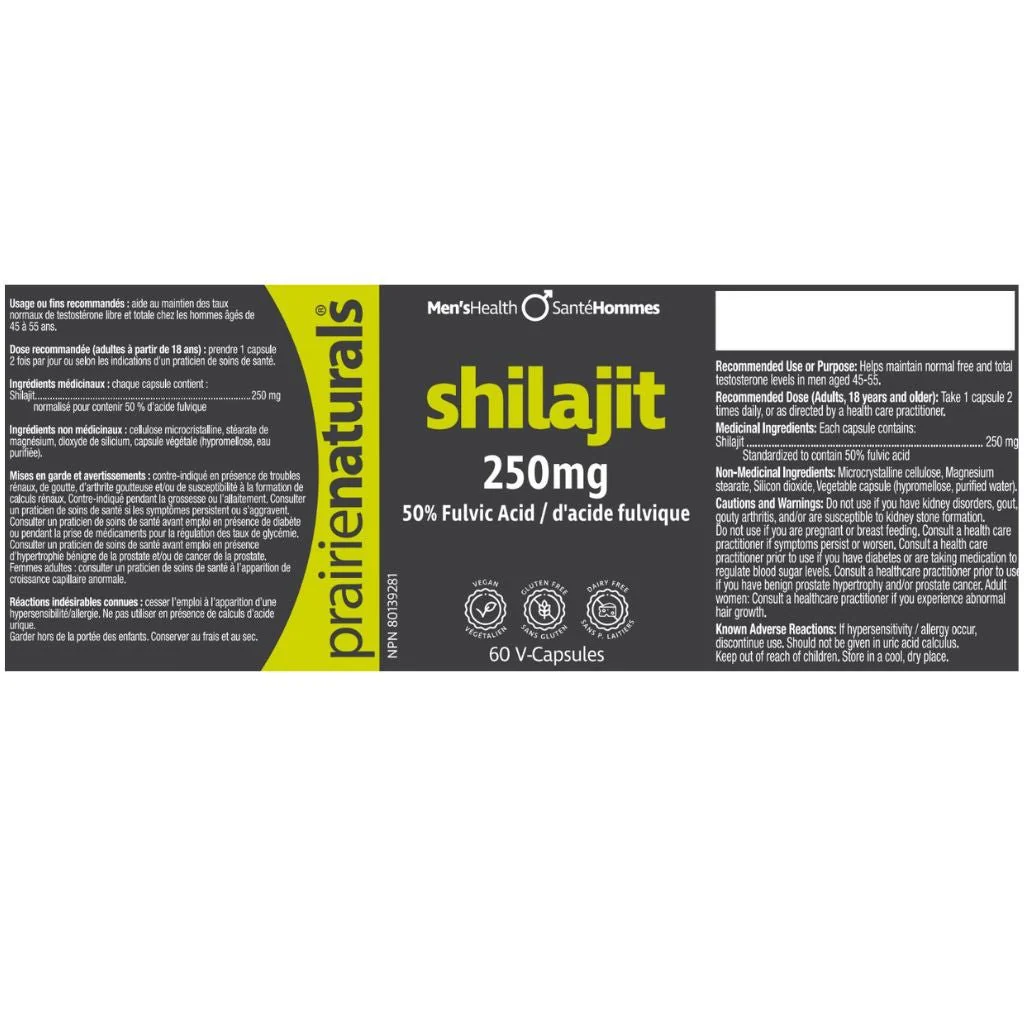 Prairie Naturals SHILAJIT 250mg, 60 VCaps - Image 2