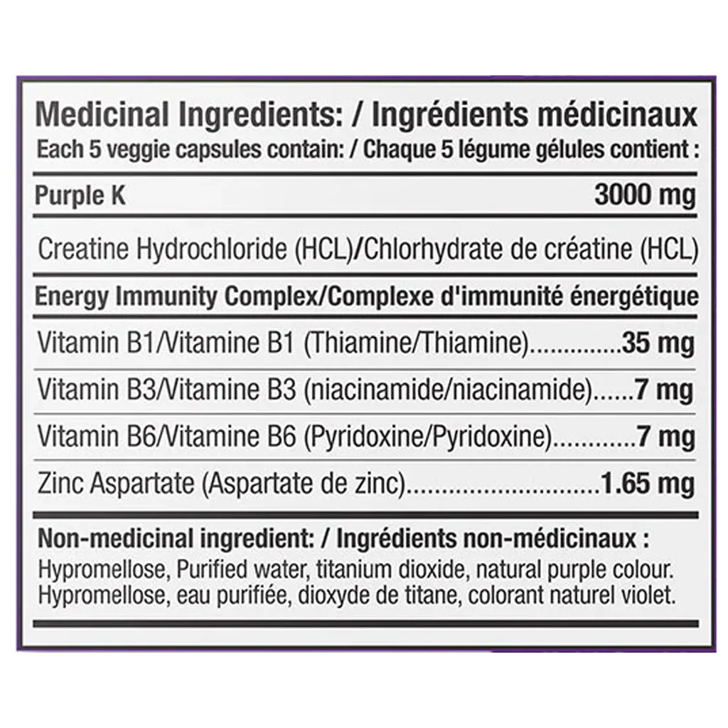 PURPLE-K CREATINE, 150 VCaps - Image 2