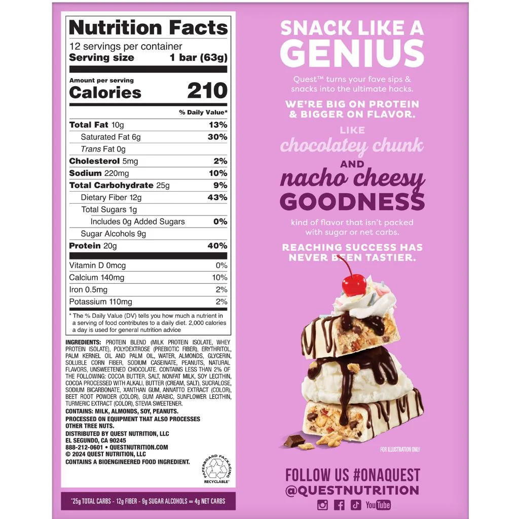 SINGLE Quest OVERLOAD PROTEIN BAR, 58g - Image 6