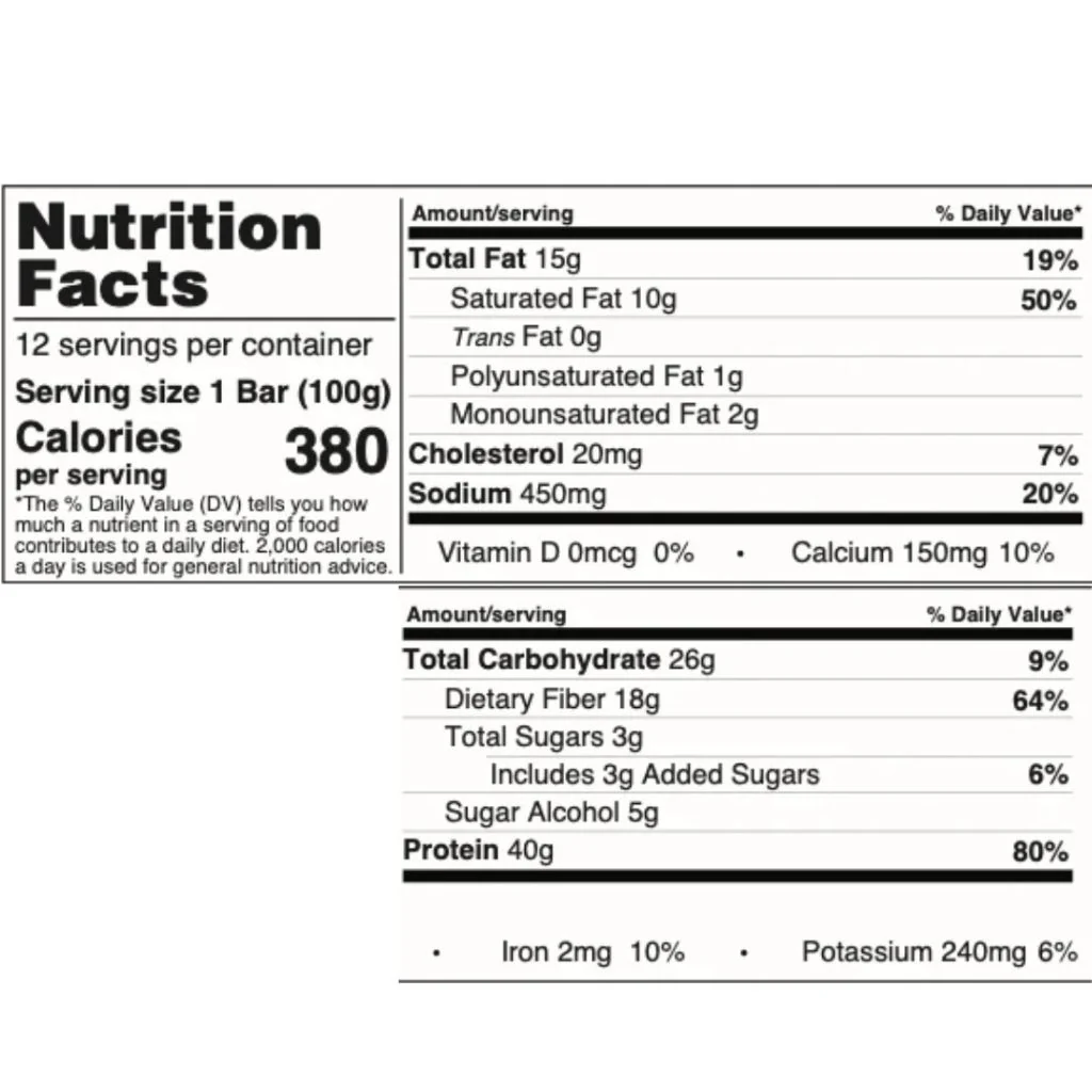 Single THE ULTIMATE PROTEIN BAR XL40, 100g - Image 2