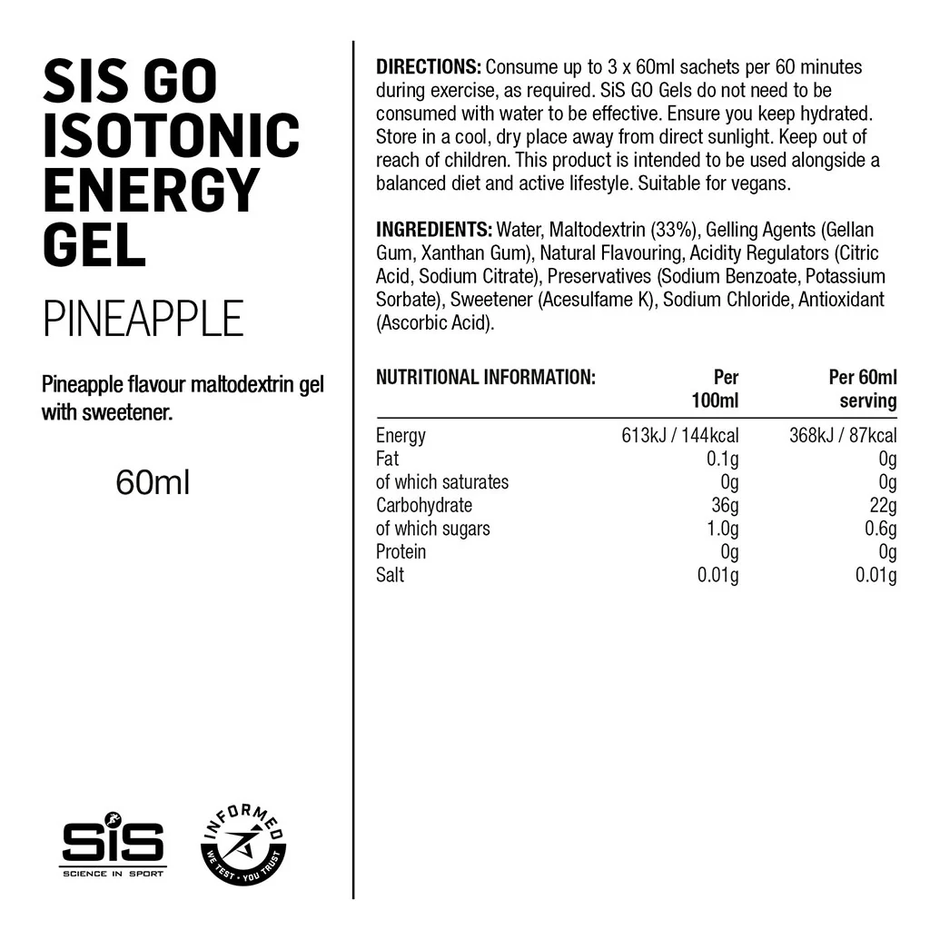 SIS GO ISOTONIC ENERGY GEL, 60ml - Image 5