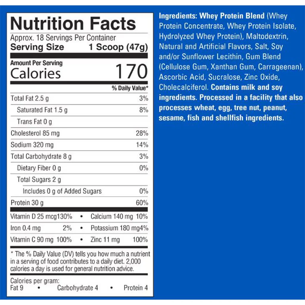 SixStar 100% Whey Protein+, 3.6 lb (2 x 1.8 lb) - Image 2